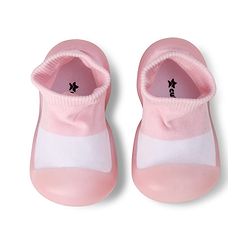 Cute Walk by Babyhug Slip On Socks Shoes - Pink