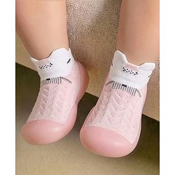 Cute Walk by Babyhug Slip On Sock Shoes - Pink