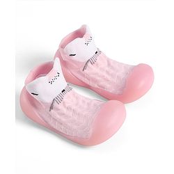 Cute Walk by Babyhug Slip On Sock Shoes - Pink