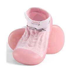 Cute Walk by Babyhug Slip On Sock Shoes - Pink
