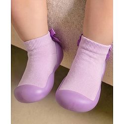 Cute Walk by Babyhug Slip On  Solid Socks Shoes - Purple