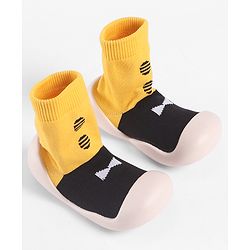 Cute Walk by Babyhug Slip On Sock Shoes - Black