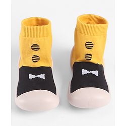 Cute Walk by Babyhug Slip On Sock Shoes - Black