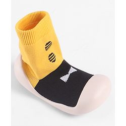 Cute Walk by Babyhug Slip On Sock Shoes - Black