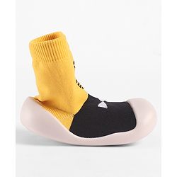 Cute Walk by Babyhug Slip On Sock Shoes - Black