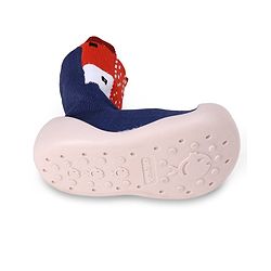 Cute Walk by Babyhug Slip On Socks Shoes With Fox Print - Blue