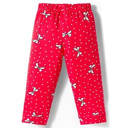 Babyhug Disney Single Jersey Knit Full Sleeves Co-ords Night Suit With Marie Graphics - Red