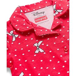 Babyhug Disney Single Jersey Knit Full Sleeves Co-ords Night Suit With Marie Graphics - Red