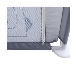 Babyhug Smart Portable Playpen with Safety Lock & Play Fence  Grey| Spacious Baby Play Area| Foldable Panels| Indoor & Outdoor Use| Easy to Assemble| Safe Play Zone for Babies & Toddlers