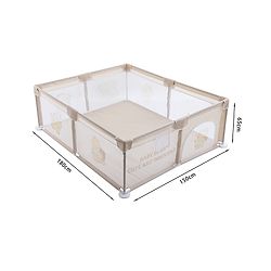 Babyhug Playpen & Play Yard  Yellow| 150 x 180 cm Large Play Area| Zipper Door & Toy Pouch| Foldable Indoor & Outdoor Playpen| Safe & Sturdy| for 05 Years Boys & Girls| Easy to Assemble