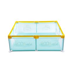 Babyhug Smart Portable Playpen with Safety Lock & Play Fence  Light Blue| Spacious Baby Play Area| Foldable Panels| Indoor & Outdoor Use| Easy to Assemble| Safe Play Zone for Babies & Toddlers
