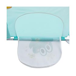 Babyhug Smart Portable Playpen with Safety Lock & Play Fence  Light Blue| Spacious Baby Play Area| Foldable Panels| Indoor & Outdoor Use| Easy to Assemble| Safe Play Zone for Babies & Toddlers