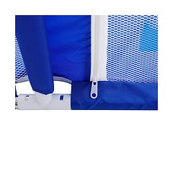 Babyhug Smart Portable Playpen with Safety Lock & Play Fence  Dark Blue| Spacious Baby Play Area| Foldable Panels| Indoor & Outdoor Use| Easy to Assemble| Safe Play Zone for Babies & Toddlers