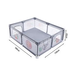 Babyhug Smart Portable Playpen with Safety Lock & Play Fence  Grey| Spacious Baby Play Area| Foldable Panels| Indoor & Outdoor Use| Easy to Assemble| Safe Play Zone for Babies & Toddlers