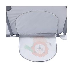 Babyhug Smart Portable Playpen with Safety Lock & Play Fence  Grey| Spacious Baby Play Area| Foldable Panels| Indoor & Outdoor Use| Easy to Assemble| Safe Play Zone for Babies & Toddlers