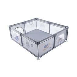 Babyhug Smart Portable Playpen with Safety Lock & Play Fence  Grey| Spacious Baby Play Area| Foldable Panels| Indoor & Outdoor Use| Easy to Assemble| Safe Play Zone for Babies & Toddlers