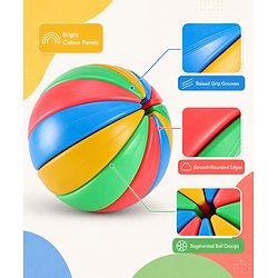 Babyhug Activity Exercise & Fitness Ball for Kids| 12 Activity Fixtures & 2 Rings| DIY Assembly Toy| Learning & Educational Puzzle Ball| Logical Thinking & Brain Development| BIS Certified