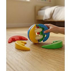 Babyhug Activity Exercise & Fitness Ball for Kids| 12 Activity Fixtures & 2 Rings| DIY Assembly Toy| Learning & Educational Puzzle Ball| Logical Thinking & Brain Development| BIS Certified
