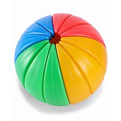 Babyhug Activity Exercise & Fitness Ball for Kids| 12 Activity Fixtures & 2 Rings| DIY Assembly Toy| Learning & Educational Puzzle Ball| Logical Thinking & Brain Development| BIS Certified