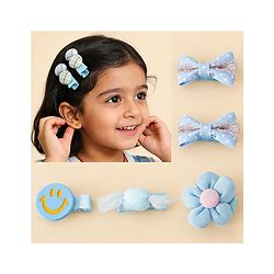 Babyhug Free Size Hair Pins And Clips Pack of 5 - Blue