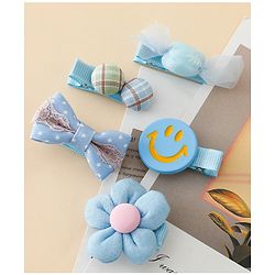 Babyhug Free Size Hair Pins And Clips Pack of 5 - Blue