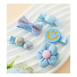 Babyhug Free Size Hair Pins And Clips Pack of 5 - Blue