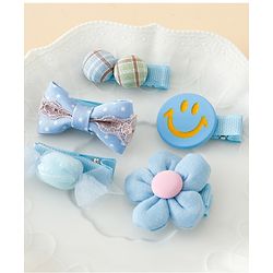 Babyhug Free Size Hair Pins And Clips Pack of 5 - Blue