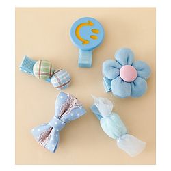 Babyhug Free Size Hair Pins And Clips Pack of 5 - Blue