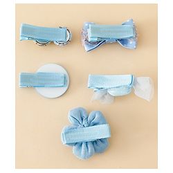Babyhug Free Size Hair Pins And Clips Pack of 5 - Blue