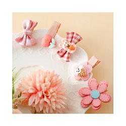 Babyhug Hair Clips With Applique Pack of 5 - Pink