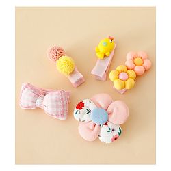 Babyhug Free Size Hair Pins And Clips Pack of 5 - Multicolor