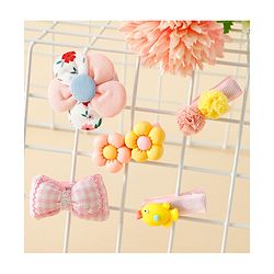 Babyhug Free Size Hair Pins And Clips Pack of 5 - Multicolor