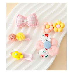 Babyhug Free Size Hair Pins And Clips Pack of 5 - Multicolor