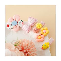 Babyhug Free Size Hair Pins And Clips Pack of 5 - Multicolor