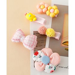 Babyhug Free Size Hair Pins And Clips Pack of 5 - Multicolor