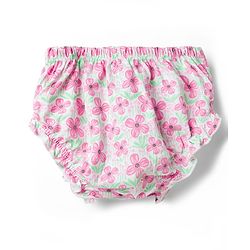 Babyhug Single Jersey Knit Cap Sleeves Floral Printed Frock with Bloomer - Pink