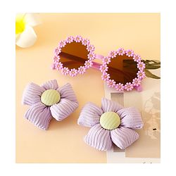 Babyhug Free Size Hair Accessories Combo Sets - Purple.