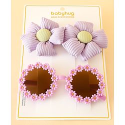Babyhug Free Size Hair Accessories Combo Sets - Purple.