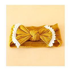 Babyhug Free Size Headbands with Bow Applique - Yelow