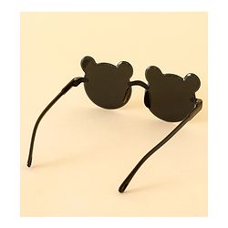 Babyhug Free Size Headband With Floral Applique & Animal Shaped Sunglasses - White & Black
