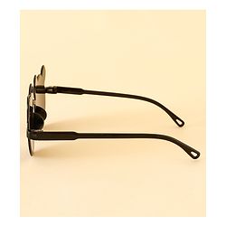 Babyhug Free Size Headband With Floral Applique & Animal Shaped Sunglasses - White & Black
