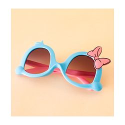 Babyhug Free Size Headband With Bow Applique & Sunglasses - Blue