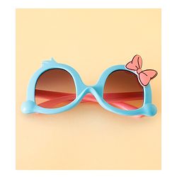 Babyhug Free Size Headband With Bow Applique & Sunglasses - Blue