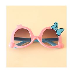 Babyhug Free Size Headband With Bow Applique & Sunglasses - Blue
