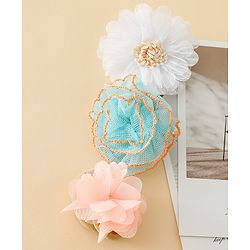 Babyhug Headband with Floral Applique Pack of 3 Free Size - Multicolor
