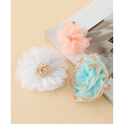 Babyhug Headband with Floral Applique Pack of 3 Free Size - Multicolor
