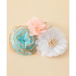 Babyhug Headband with Floral Applique Pack of 3 Free Size - Multicolor