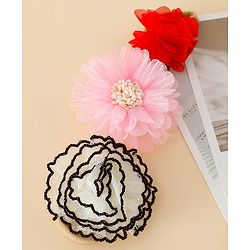 Babyhug Headband with Floral Applique Pack of 3 Free Size - Multicolor