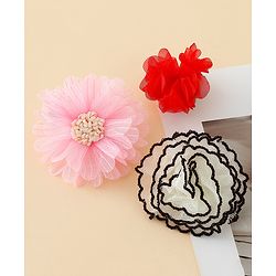 Babyhug Headband with Floral Applique Pack of 3 Free Size - Multicolor