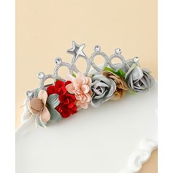 Babyhug Headbands With Floral Applique - Multicolor